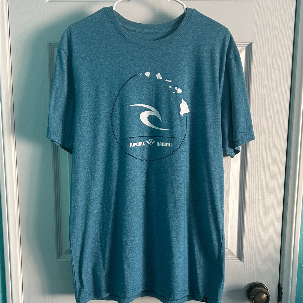 Rip Curl Men's Teal Graphic Tee Size L
